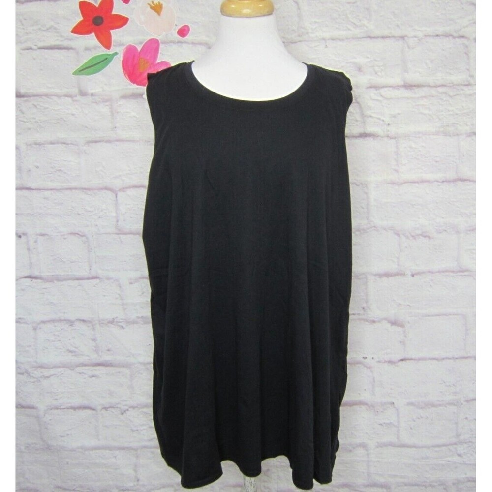 Fabletics Black Calliope Tank Top Womens size 2X Open Back Tie Back New!